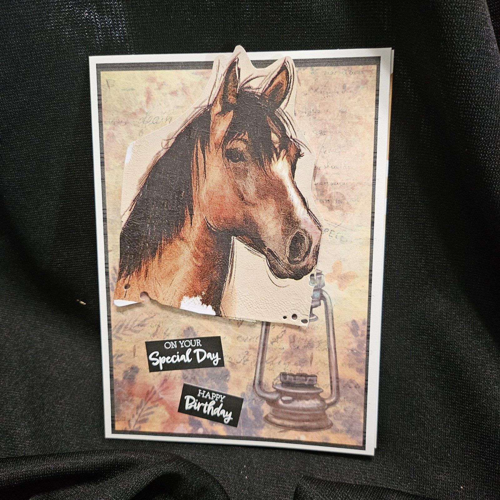 Men's Birthday Card -Horse Happy Day