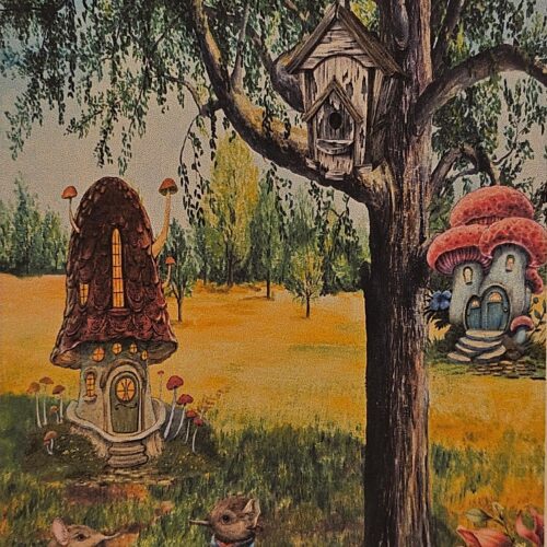 Huts and Mice Birthday Card