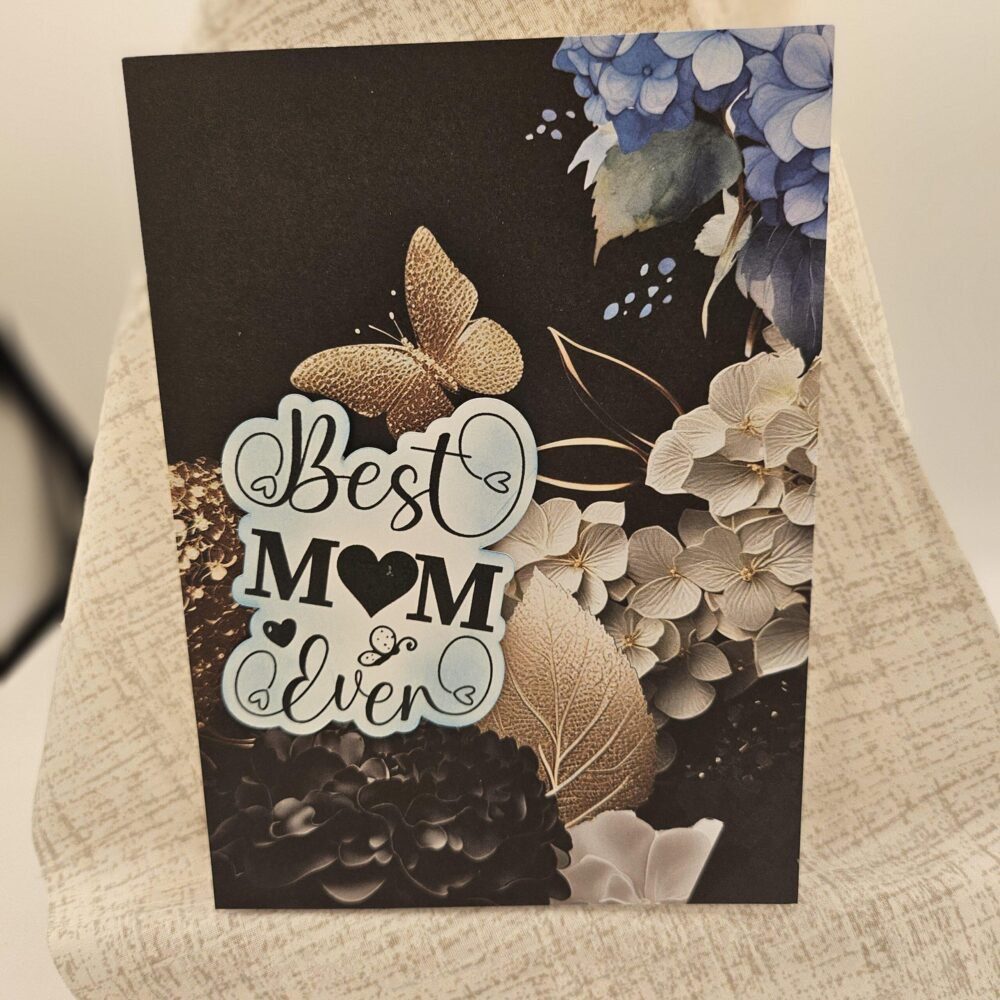 Happy Mother's Day Card Blue Flower