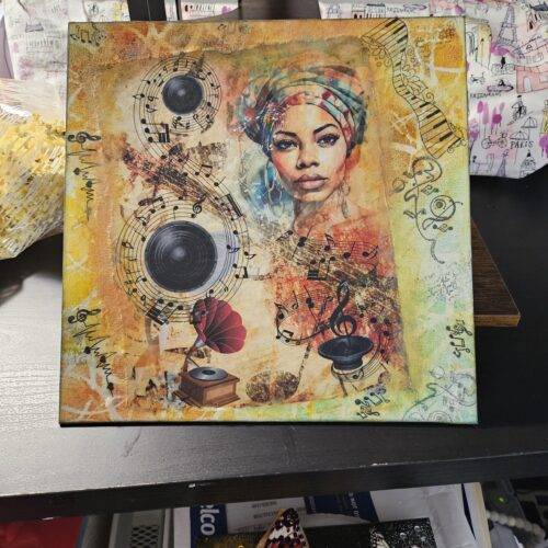 Jazz Artist Beautiful Woman Canvas Picture