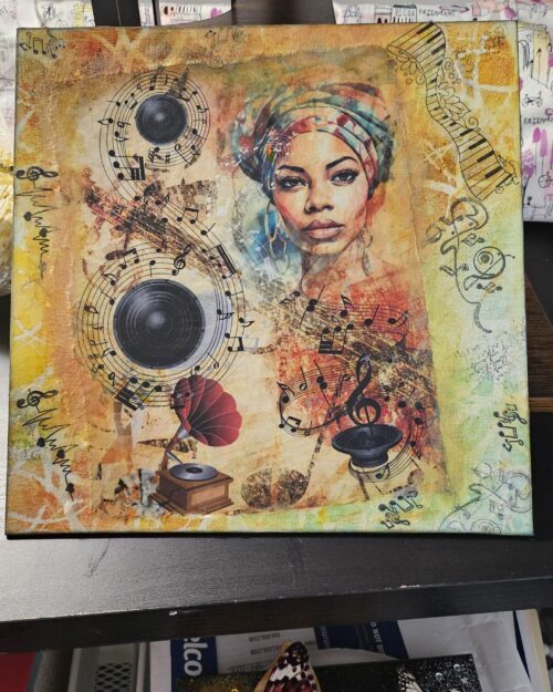 Jazz Artist Beautiful Woman Canvas Picture