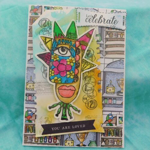 Tribe Series-Celebrate in Style Blank Greeting Card