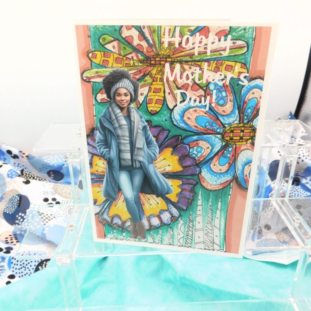 Happy Mother's Day Blue Flowers