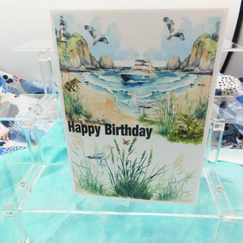 Beach Happy Birthday Men's Card