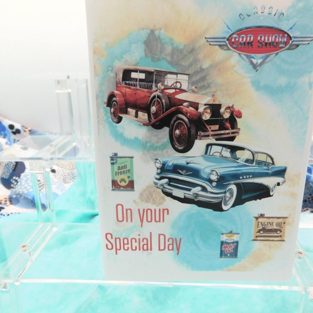 Vintage Cars Men's Birthday Card-Special Day