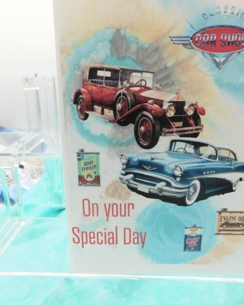 Vintage Cars Men's Birthday Card