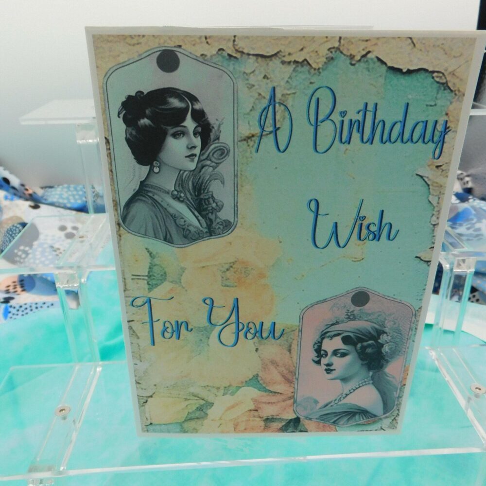 Women's Vintage Birthday Cards - A Birthday Wish 3