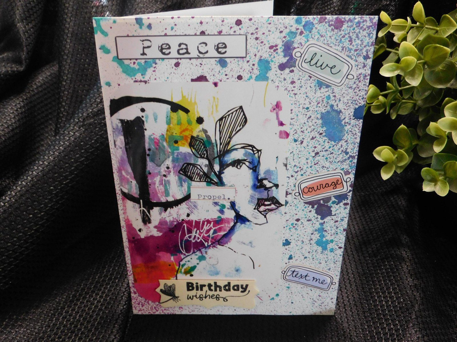 Peace, Live, Courage Birthday Wishes