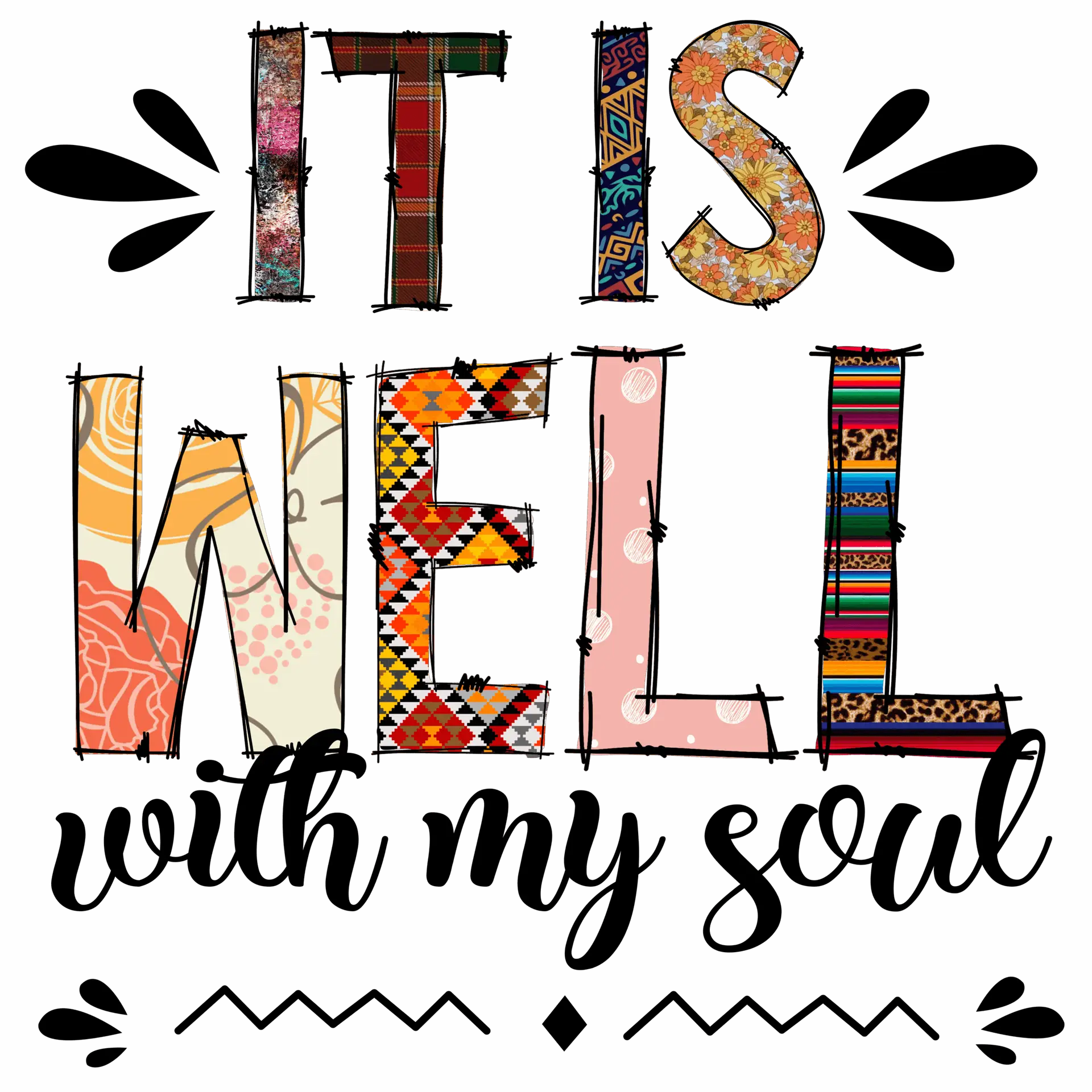 "It Is Well With My Soul” Christian T-Shirt – Faith You Can Wear – 100% Cotton Inspirational Tee - Image 2