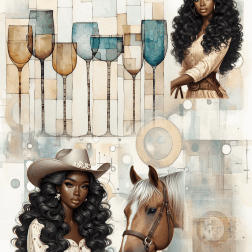 Western Cow Girl All Occasion Greeting Card