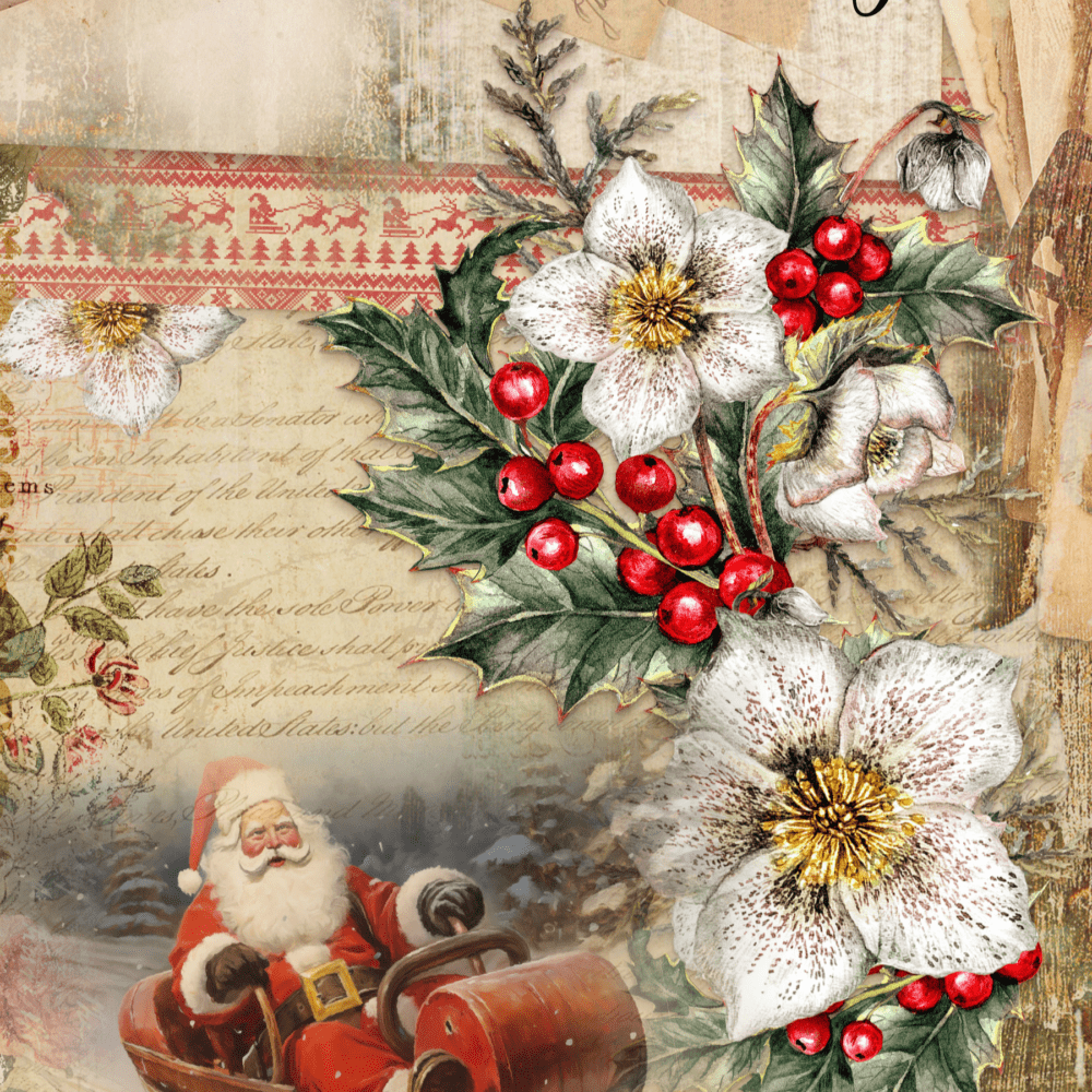 Santa Sleigh Merry Christmas