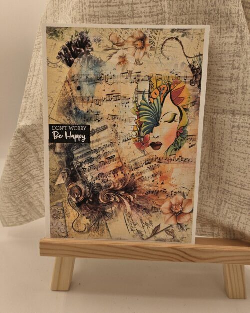 Don't Worry Be Happy Encouragement Card