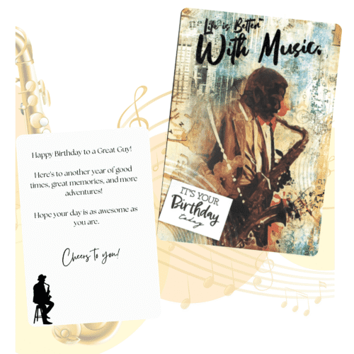 Jazz Music Lover Birthday Greeting Card