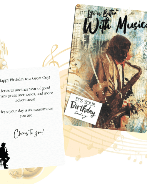 Jazz Music Lover Birthday Greeting Card