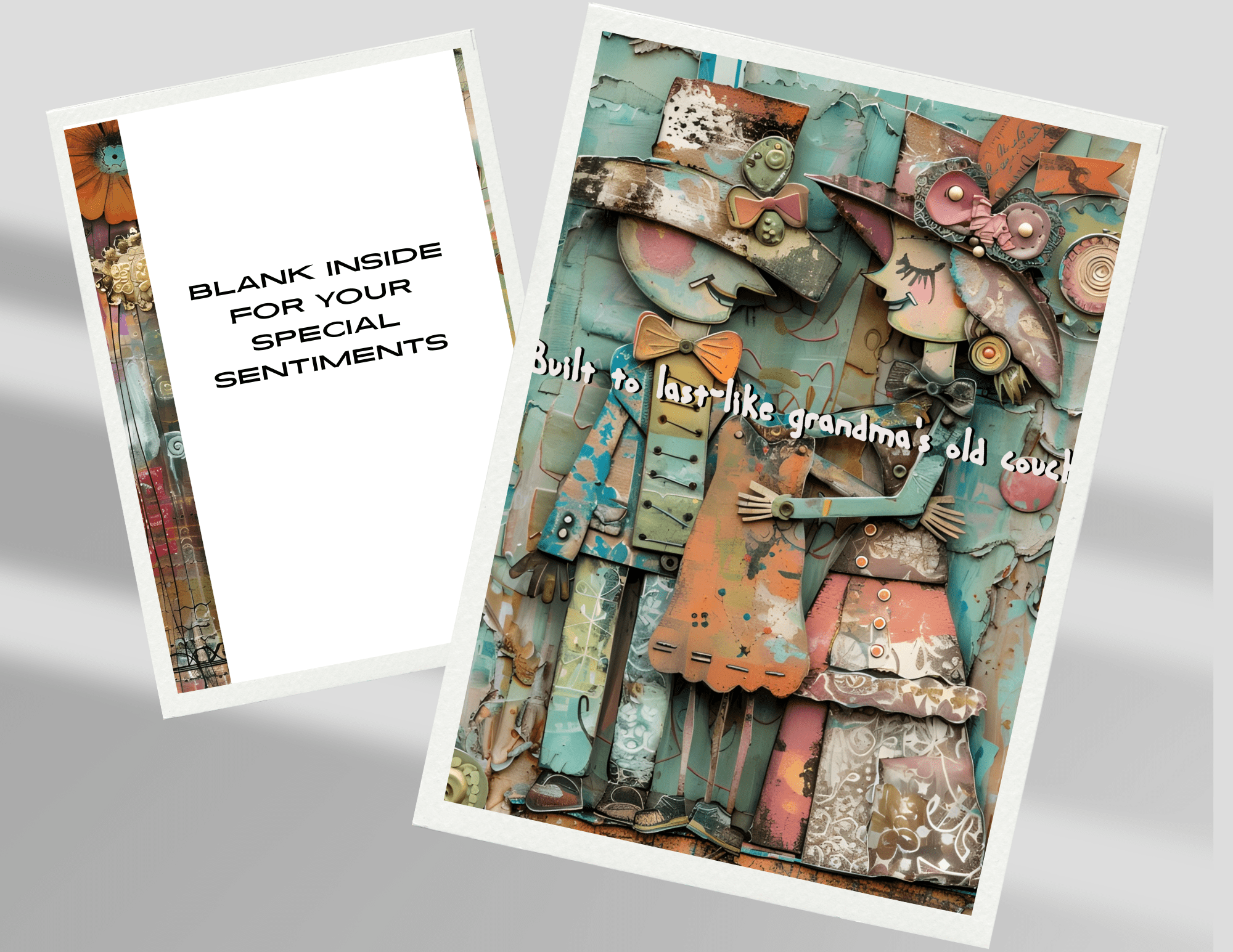 Whimsical Couple Greeting Card-Funny Love Card