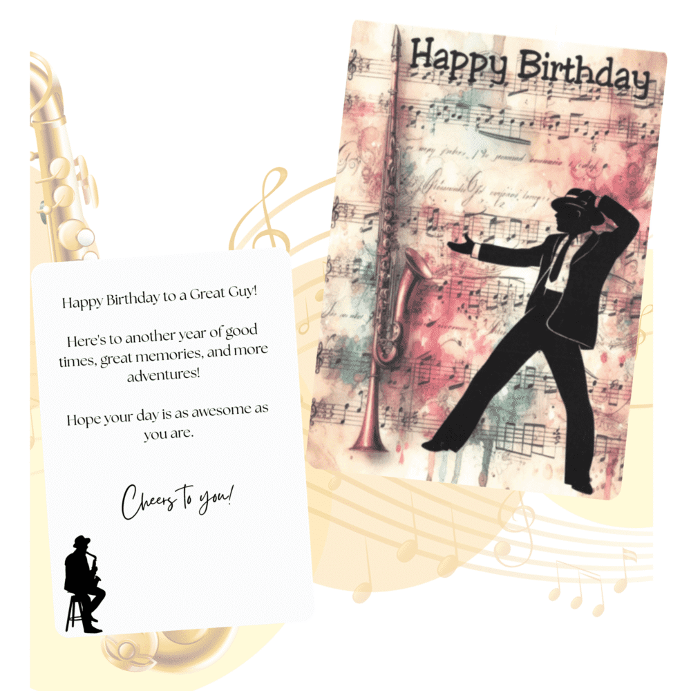 Jazz Music Lover Birthday Greeting Card