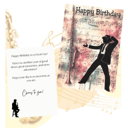 Jazz Music Lover Birthday Greeting Card