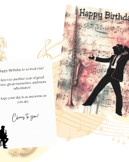 Jazz Music Lover Birthday Greeting Card