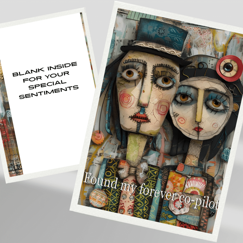 Whimsical Couple Greeting Card-Series 2