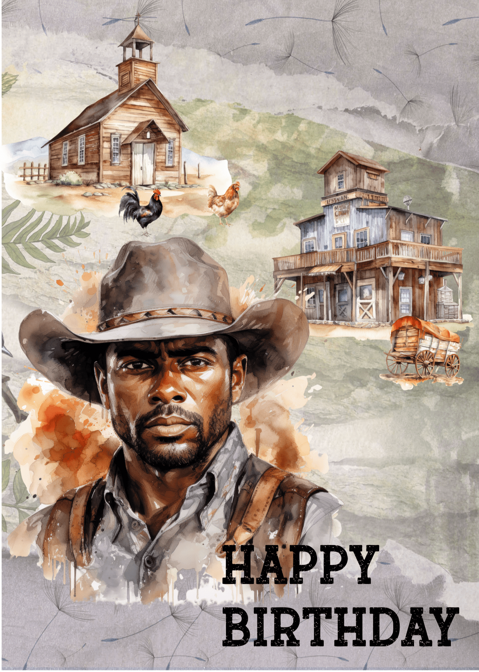 Western Series - Happy Birthday Card