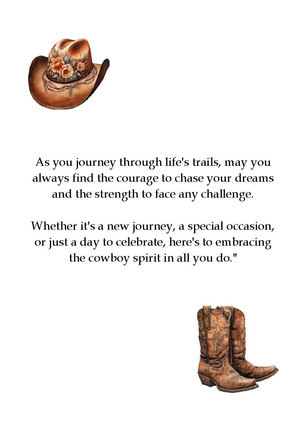 Western Cow Girl All Occasion Greeting Card - Image 2