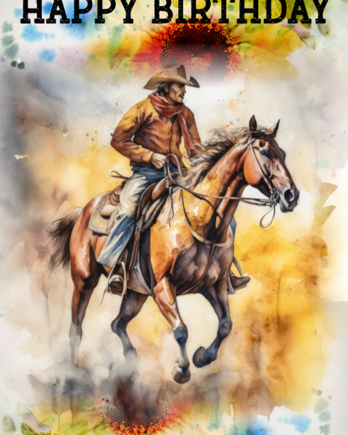 Western Series - Happy Birthday Card