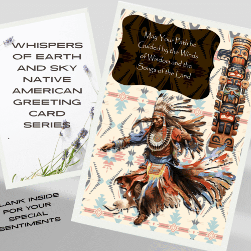 whispers of earth and sky native american greeting card series