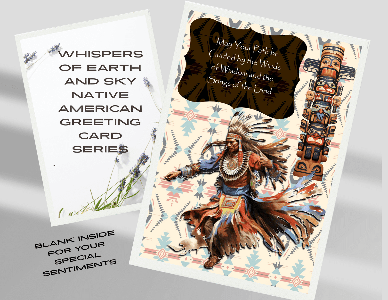 whispers of earth and sky native american greeting card series