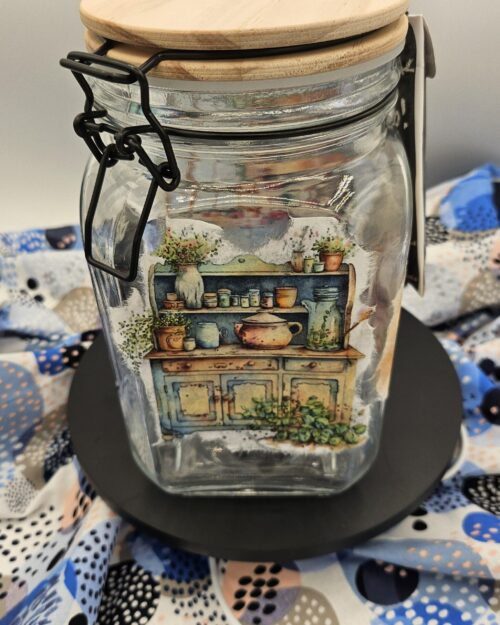 Kitchen Themed Decorated Storage Jar