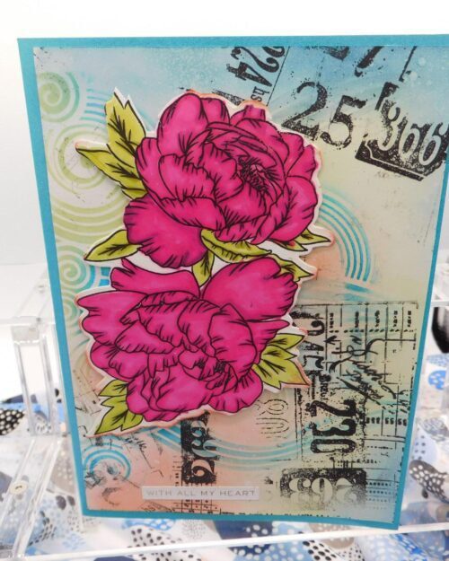 Happy Birthday Flowered Birthday Card