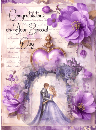 fairytale wedding card
