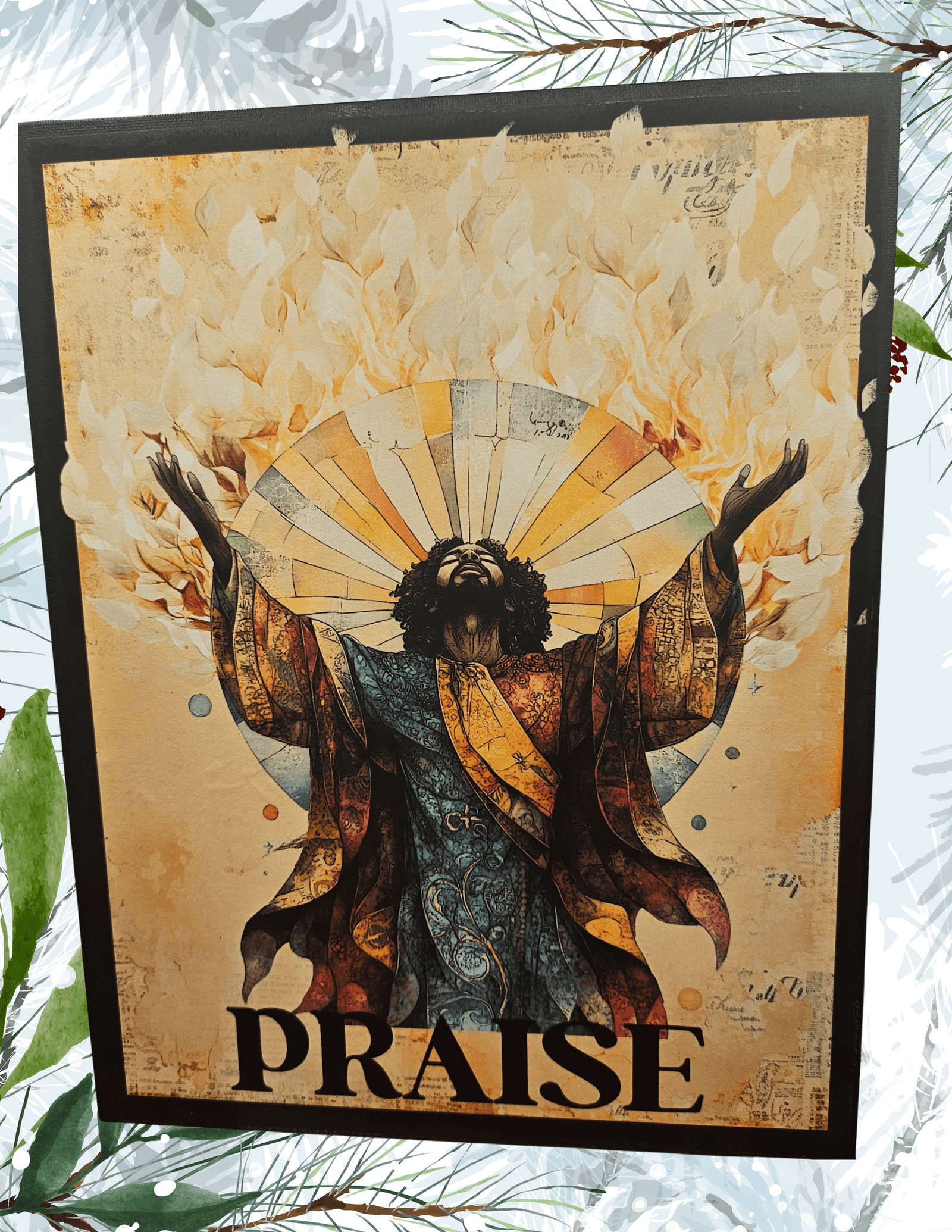 Lifted in Praise – Afrocentric Worship Wall Art