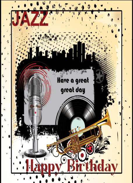 Jazz Men's Birthday Card