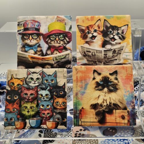 Jazzy Cats Coaster Set