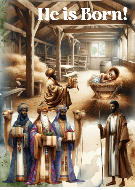 He is Born Christmas Card Set - Image 4