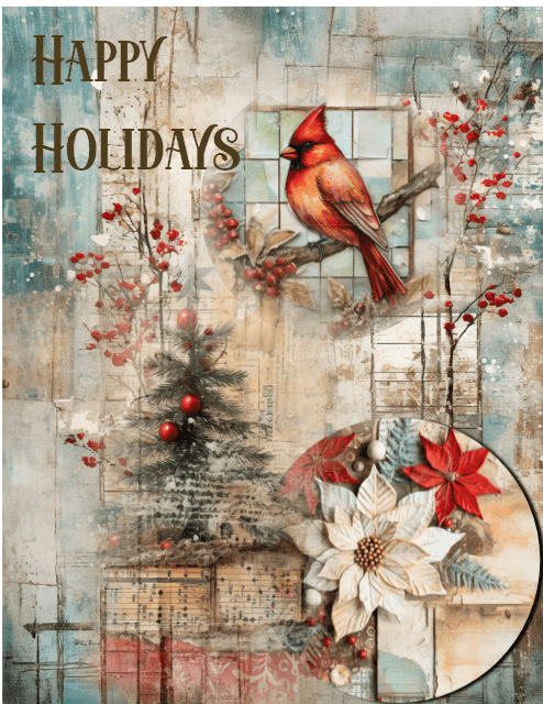 African American Christmas Card Set – 6 Unique Card Designs- Fun, Vibrant, Multicolored Holiday Cards - Image 5