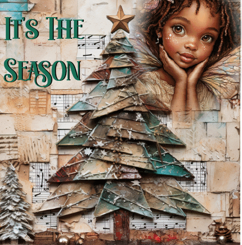 African American Christmas Card Set – 6 Unique Card Designs- Fun, Vibrant, Multicolored Holiday Cards