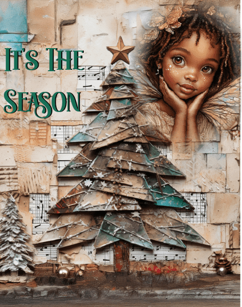 African American Christmas Card Set – 6 Unique Card Designs- Fun, Vibrant, Multicolored Holiday Cards