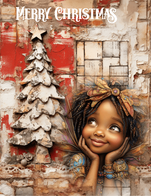 African American Christmas Card Set – 6 Unique Card Designs- Fun, Vibrant, Multicolored Holiday Cards - Image 2