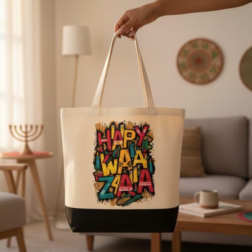 Happy Kwanzaa Tote Bag | African Heritage Canvas |
