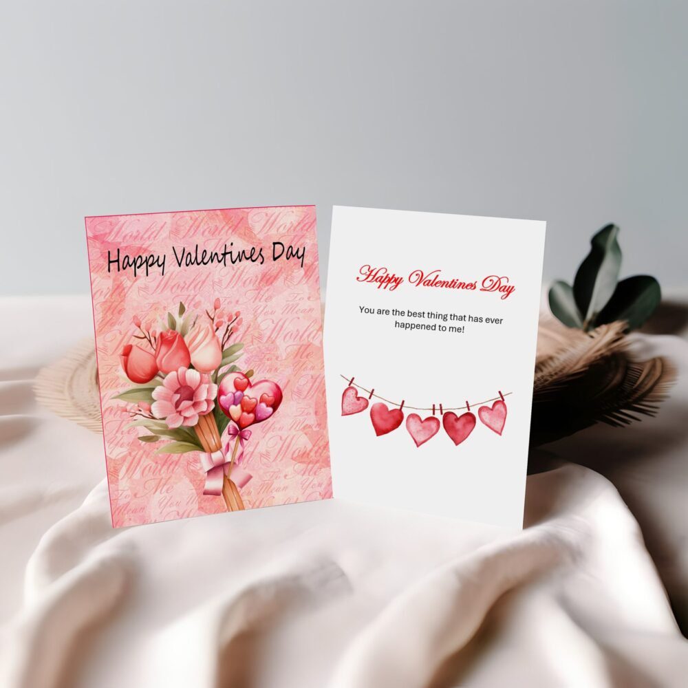 Be Mine Valentine Card | Artistic Love Greeting | Romantic Valentine’s Day Card | Modern Love Card