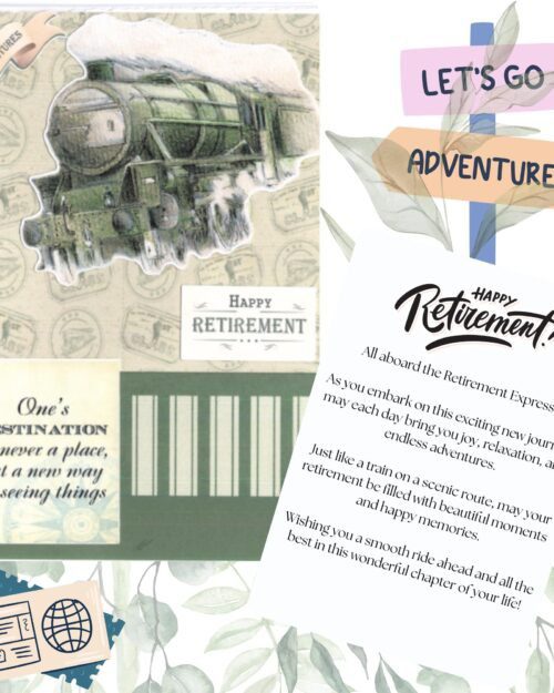 Happy Retirement Train Journey Greeting Card