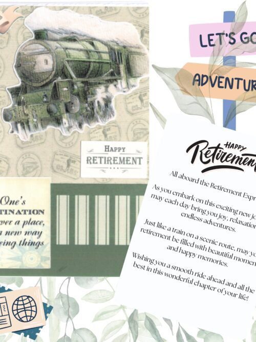 Happy Retirement Train Journey Greeting Card