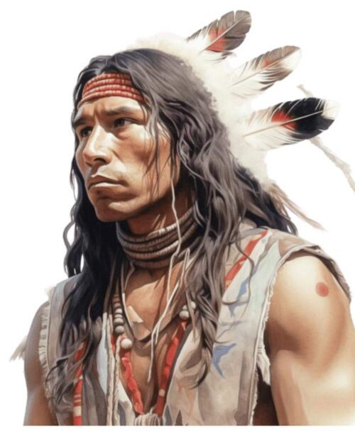 American Indian Warrior & Chief Coasters – Native Inspired Drink Coasters, Cultural Art Table Décor