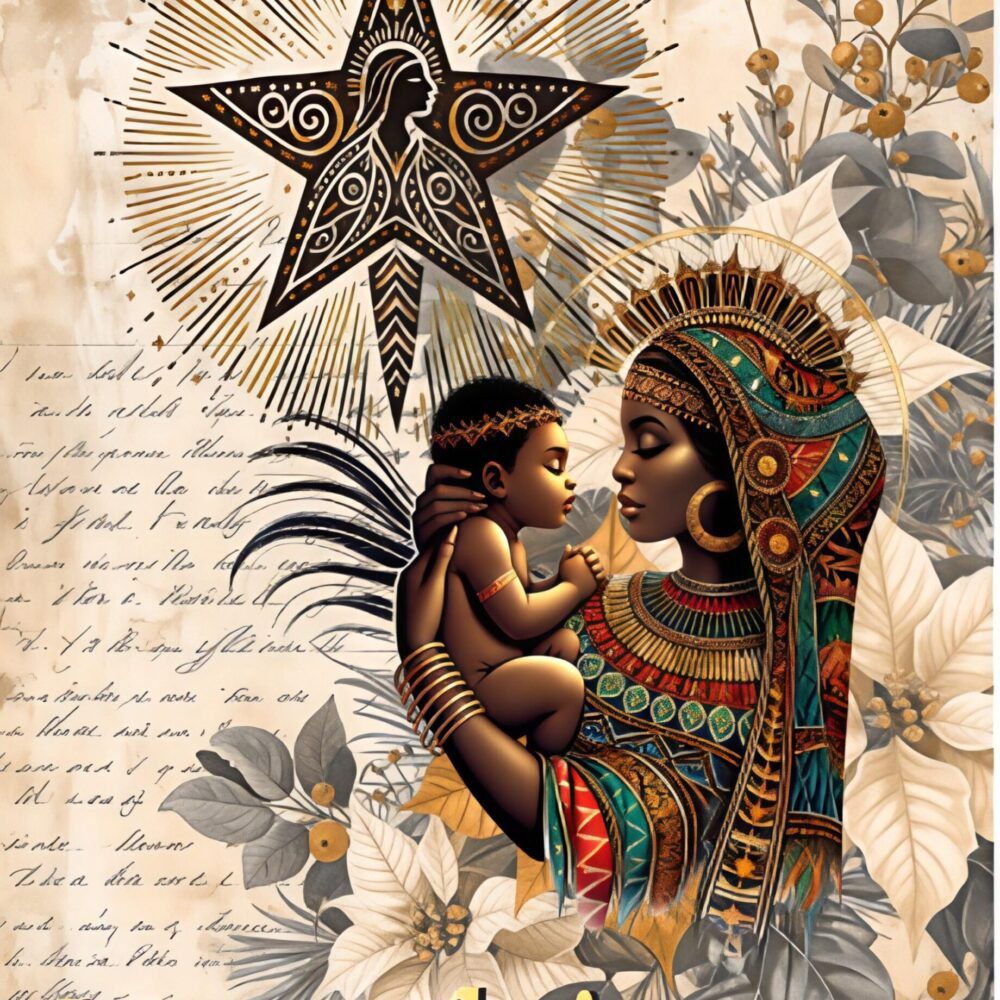 African American Christmas Card Set