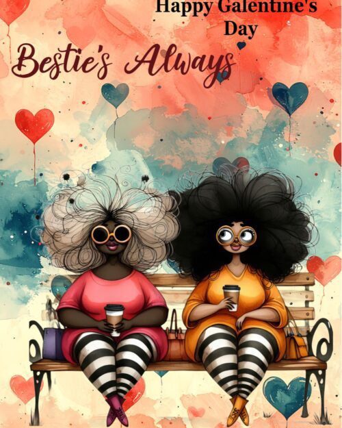 Galentine's Day Card | Friendship Gift, Bestie Always (5x7)