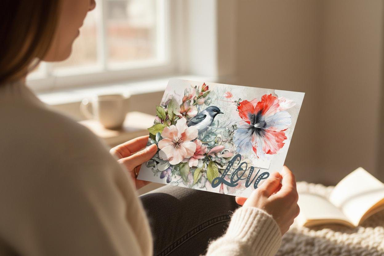 Floral Birthday Card | Painterly Flower Art Greeting - Image 3