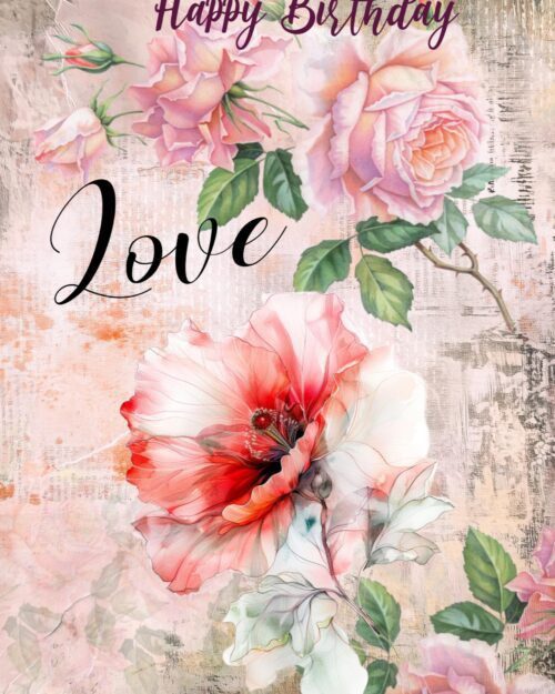 Floral Birthday Card | Painterly Flower Art Greeting