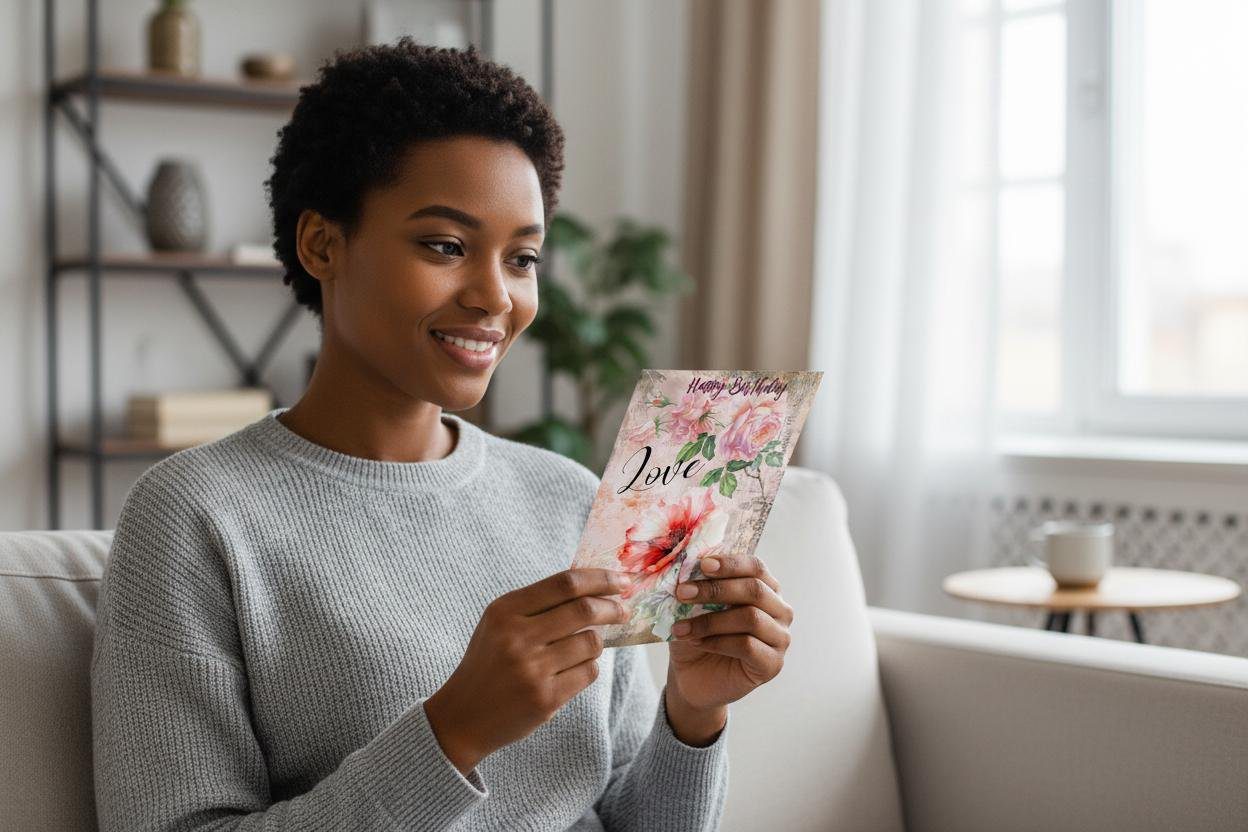 Floral Birthday Card | Painterly Flower Art Greeting - Image 5