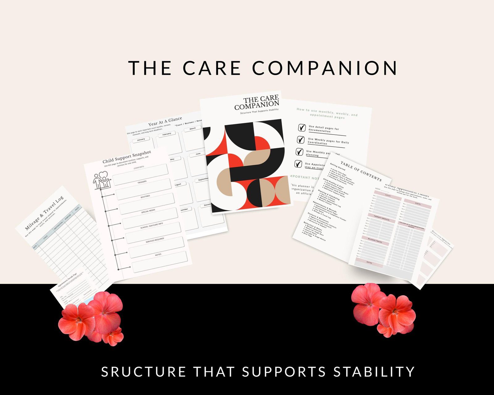 Foster Care Planner for Parents & Providers | Undated Caregiver Planning System | Case Tracking Documentation - Image 6